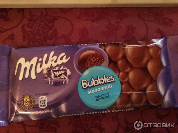 Шоколад Milka Bubbles с миндалем фото