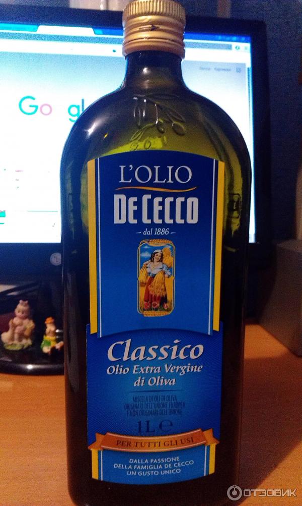 Нерафинированное оливковое масло De Cecco Olio Extra Vergine di oliva Classico фото