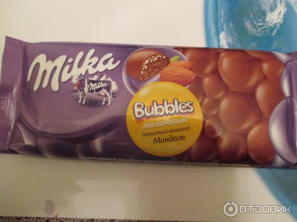 Шоколад Milka Bubbles с миндалем фото