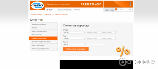 Денежные переводы Contact фото