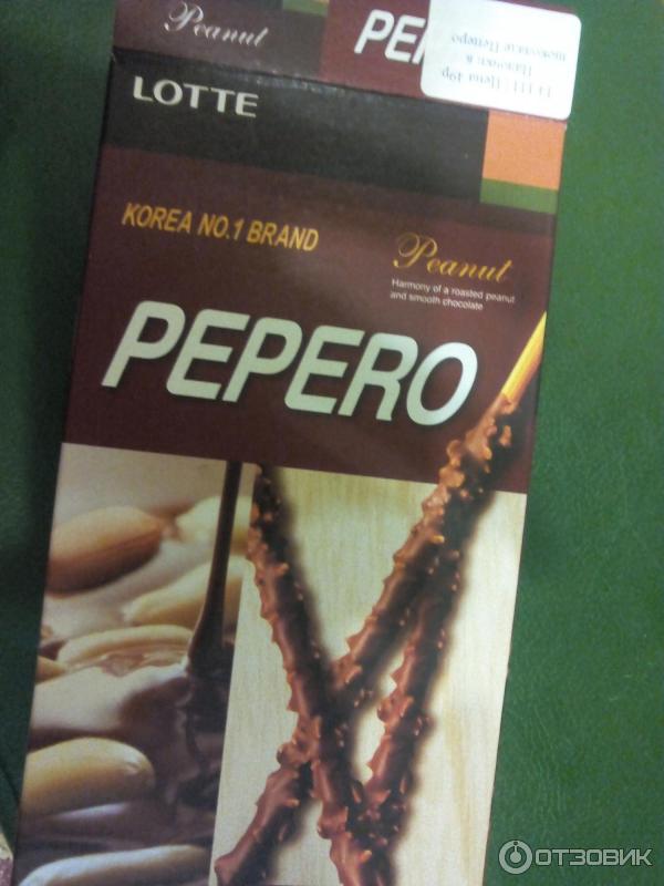 Соломка в шоколадной глазури с арахисом Pepero фото