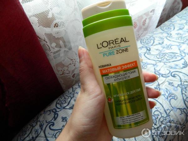 Охлаждающий тоник L'Oreal Pure Zone анти-блеск Матовый эффект фото