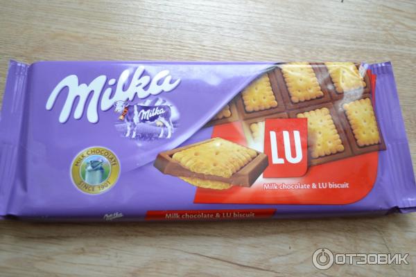 Молочный шоколад Milka с печеньем Lu