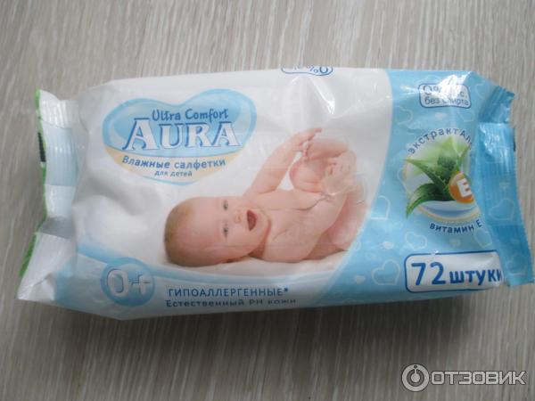 Влажные салфетки Aura Ultra Comfort гипоаллергенные фото