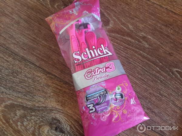 Одноразовый станок для бритья Schick Extra 3 Beauty фото