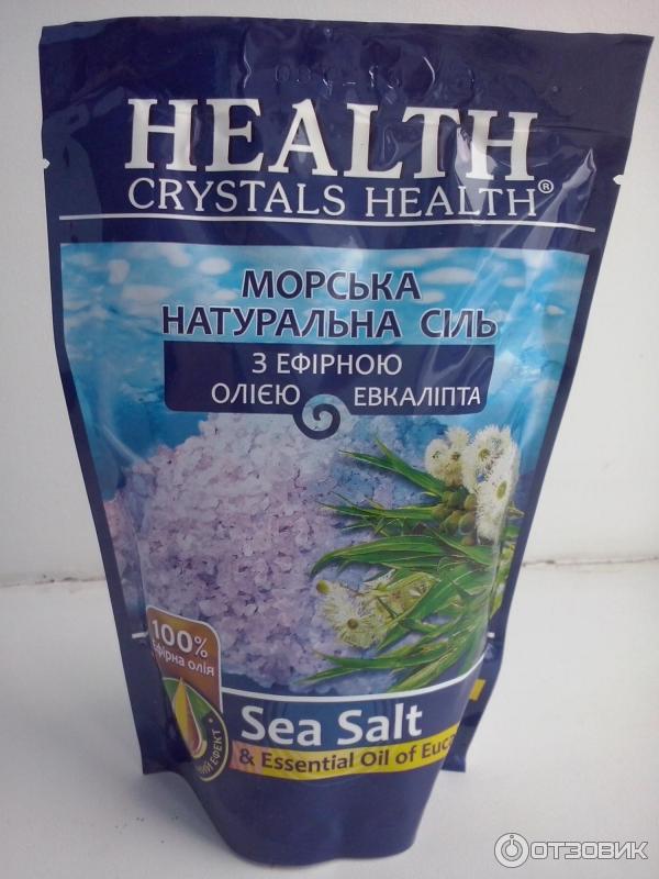 Морская натуральная соль Crystals Health с эфирным маслом эвкалипта фото