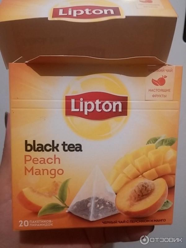 Чай черный Lipton Peach Mango в пирамидках фото