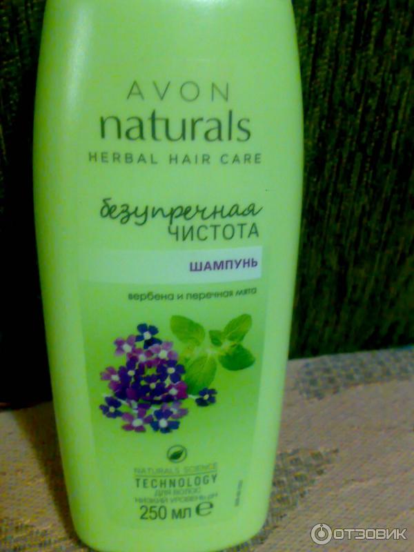 Шампунь для волос Avon Naturals Безупречная чистота. Вербена и перечная мята фото