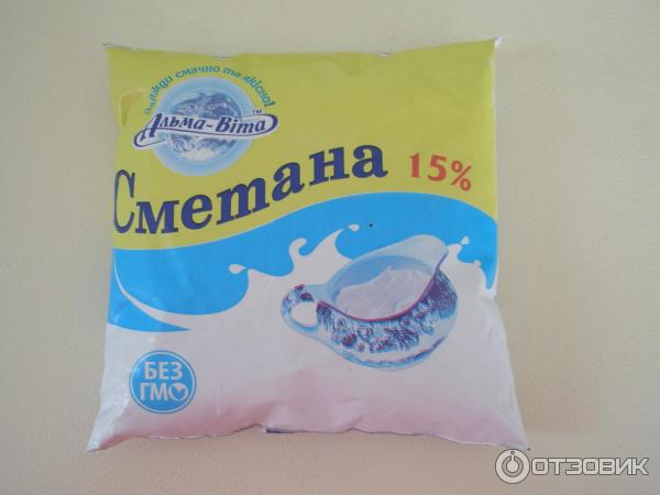 Сметана Альма-Вита 15% фото