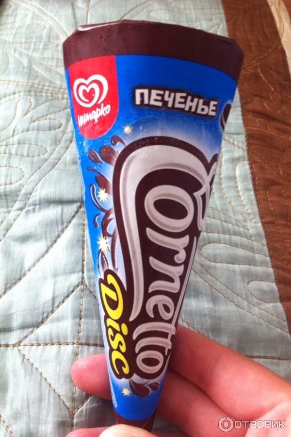 Мороженое cornetto disc печенье фото