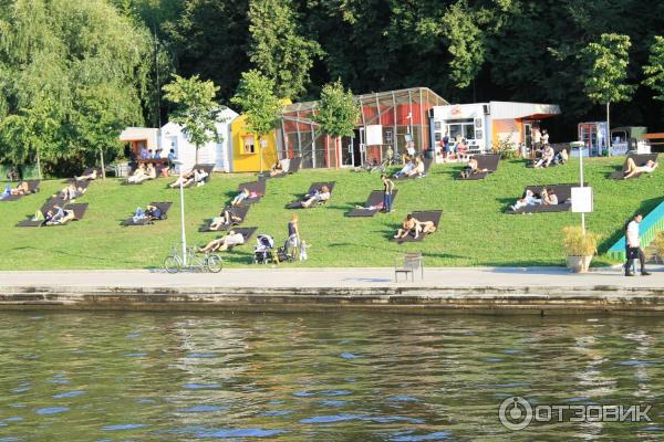 лежаки в парке Горького