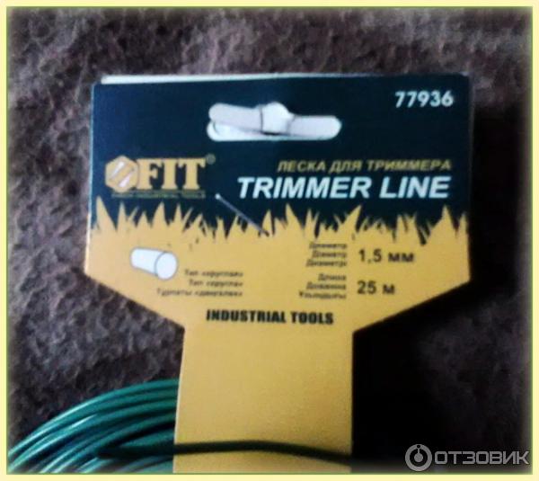 Леска для триммера Trimmer Line FIT 77936, этикетка.