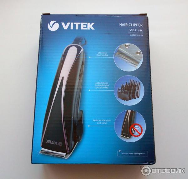 Упаковка машинки для стрижки волос Vitek VT-2511 BK