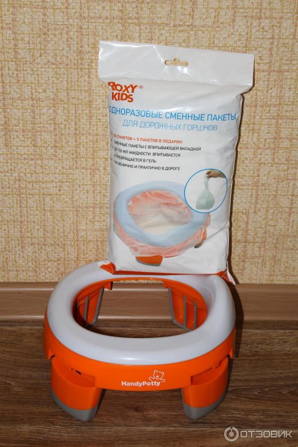 Дорожный горшок Roxy Kids HandyPotty 2-в-1 фото