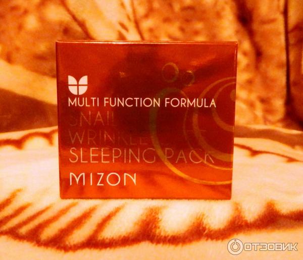 Ночная антивозрастная маска для лица Mizon с улиточным муцином фото