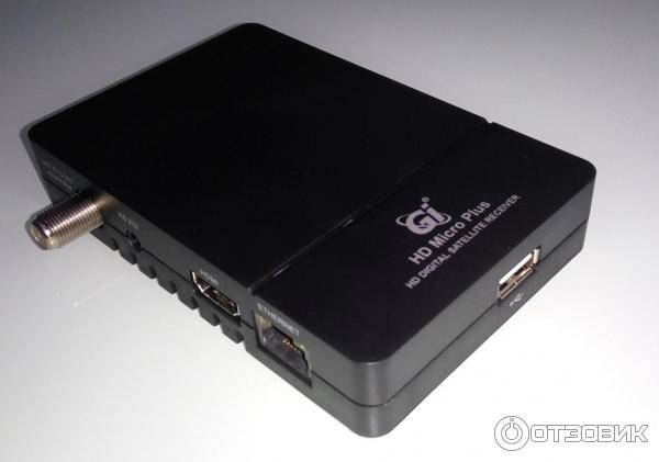 Cпутниковый DVB-S2 ресивер GI HD MicroPlus. Общий вид.