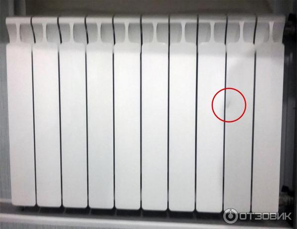 Вмятина на радиаторе