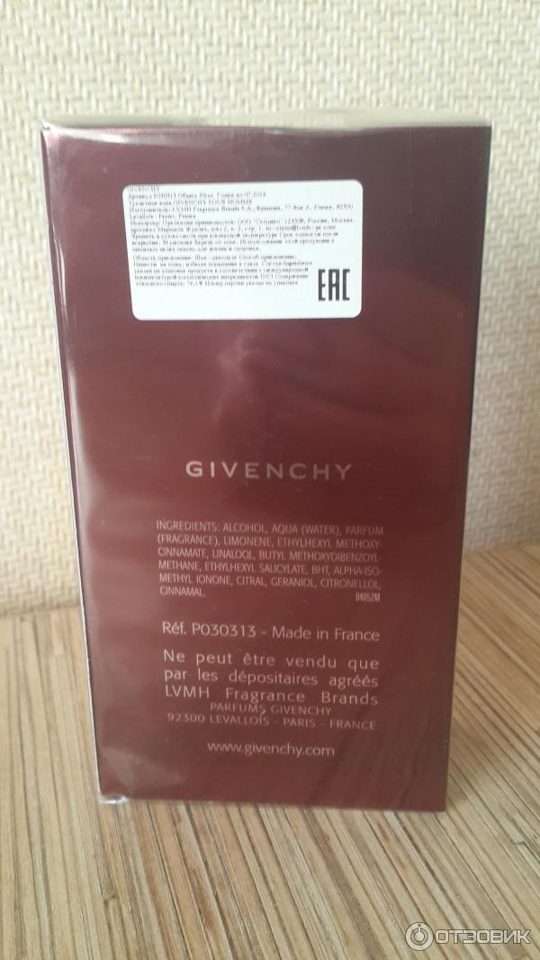 Туалетная вода Givenchy Pour Homme фото