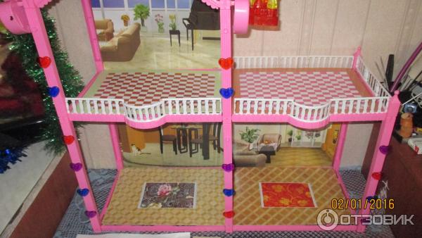 Домик для куклы Барби Doll house 2-х этажный фото