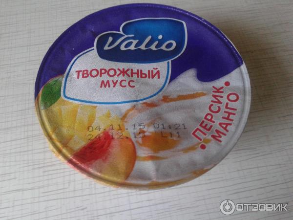 Творожный мусс Valio Персик-манго фото