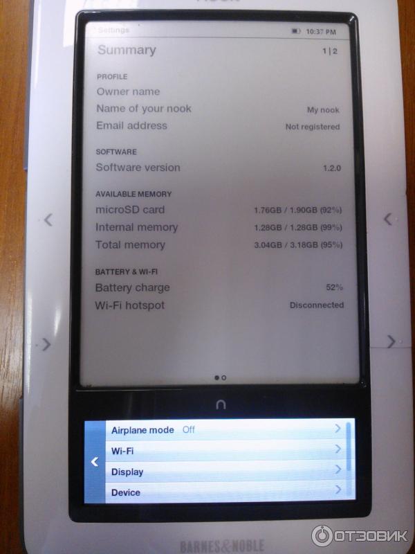 Электронная книга Barnes & Noble Nook Wi-Fi фото