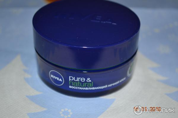 Восстанавливающий ночной крем для лица Nivea Visage Pure & Natural фото