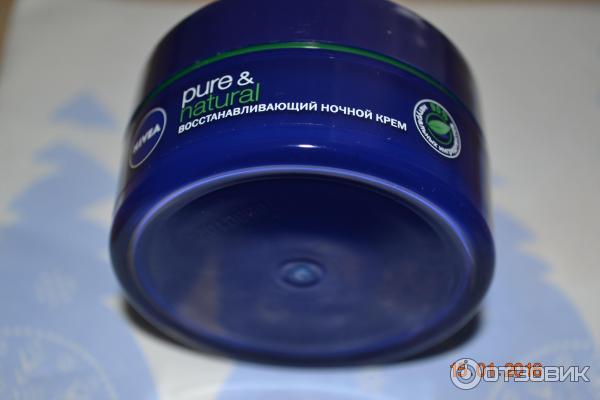 Восстанавливающий ночной крем для лица Nivea Visage Pure & Natural фото