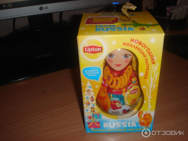 Чай Lipton Новогодняя игрушка-матрешка фото