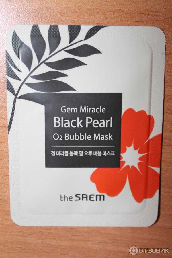 Маска для лица The Saem Gem Miracle Black Pearl O2 Bubble Mask фото