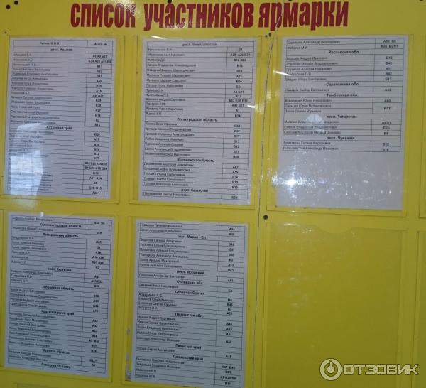 Список участников ярмарка меда в коломенском 2025г