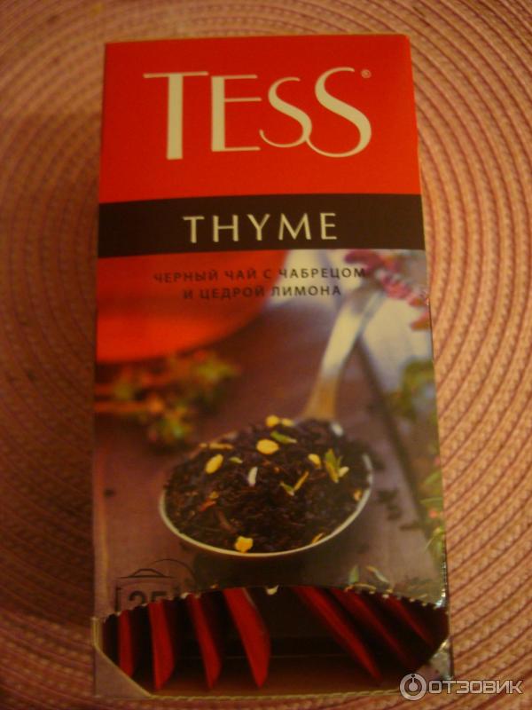 Черный чай Tess Thyme с чабрецом и цедрой лимона фото