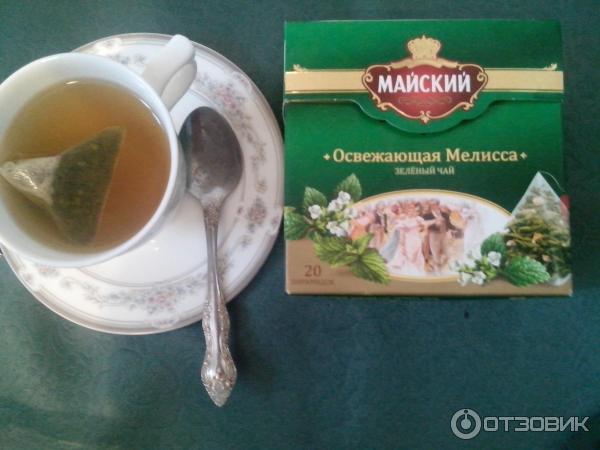 Чай Майский зеленый Освежающая мелисса фото