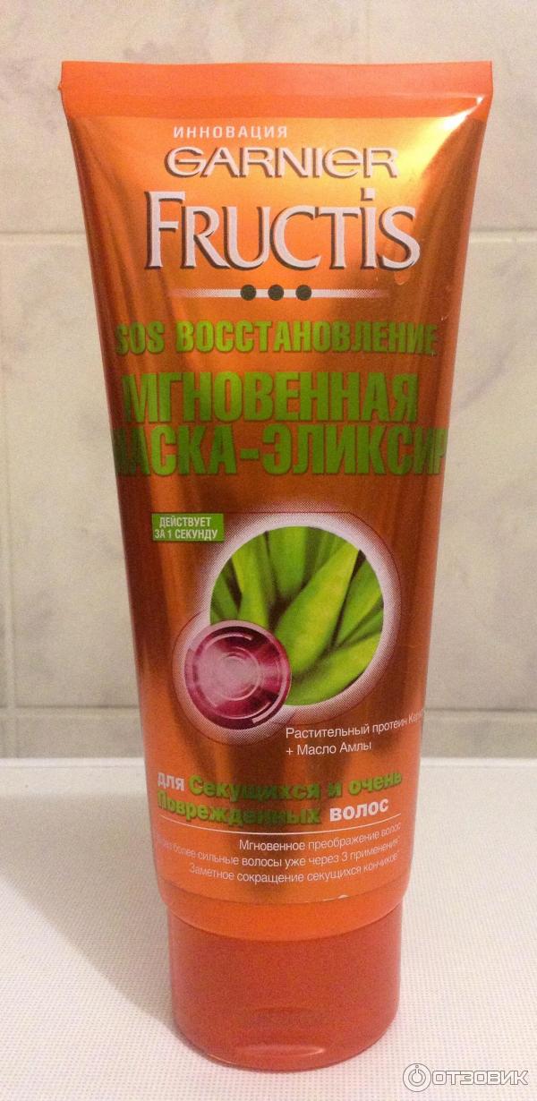 Мгновенная маска-эликсир Garnier Fructis SOS восстановление фото