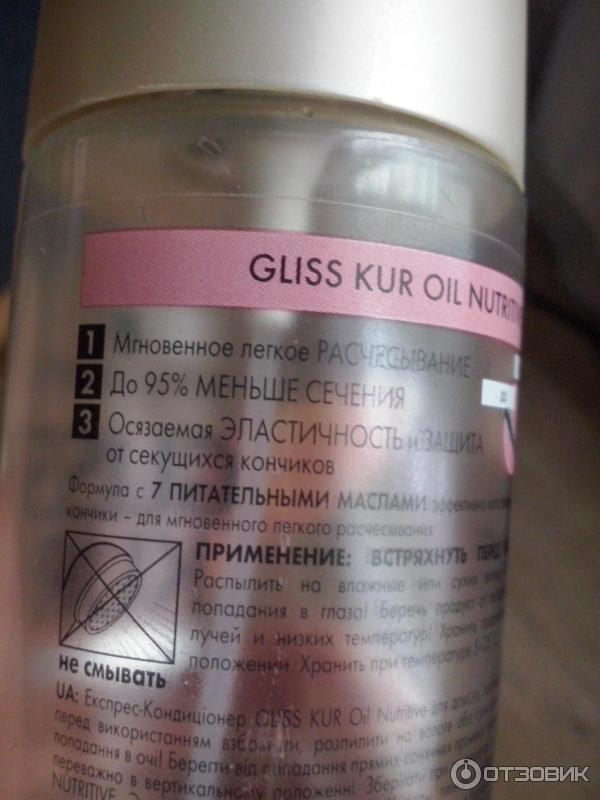 Отзыв о Спрей для волос Gliss Kur Million Gloss | хороший экспресс ...