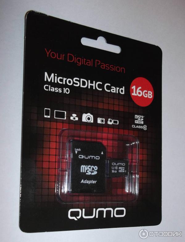 Карта памяти Qumo microSDНС 16 Gb Class 10