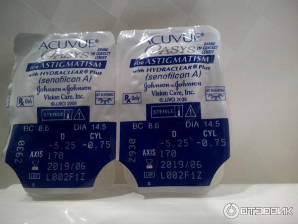 Контактные линзы Johnson&Johnson Acuvue Oasys for Astigmatism фото