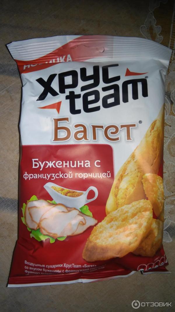 Сухарики Хрус team Буженина с французской горчицей фото