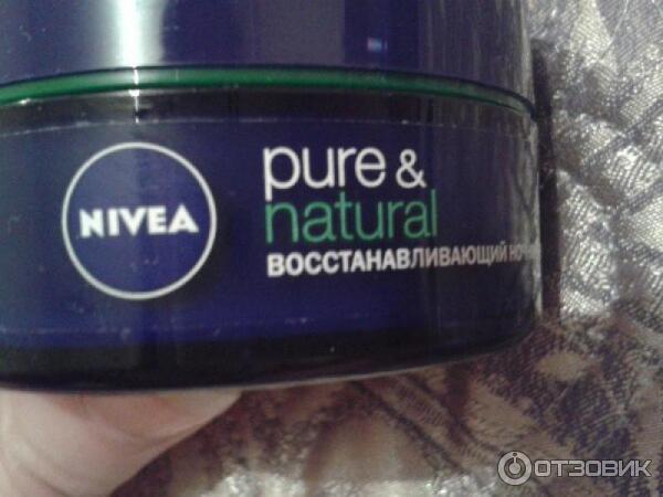 Восстанавливающий ночной крем для лица Nivea Visage Pure & Natural фото