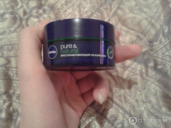 Восстанавливающий ночной крем для лица Nivea Visage Pure & Natural фото