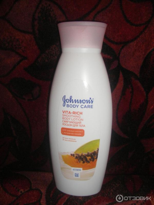 Смягчающий лосьон для тела Johnson's Body Care Vita-Rich Lotion с экстрактом папайи фото