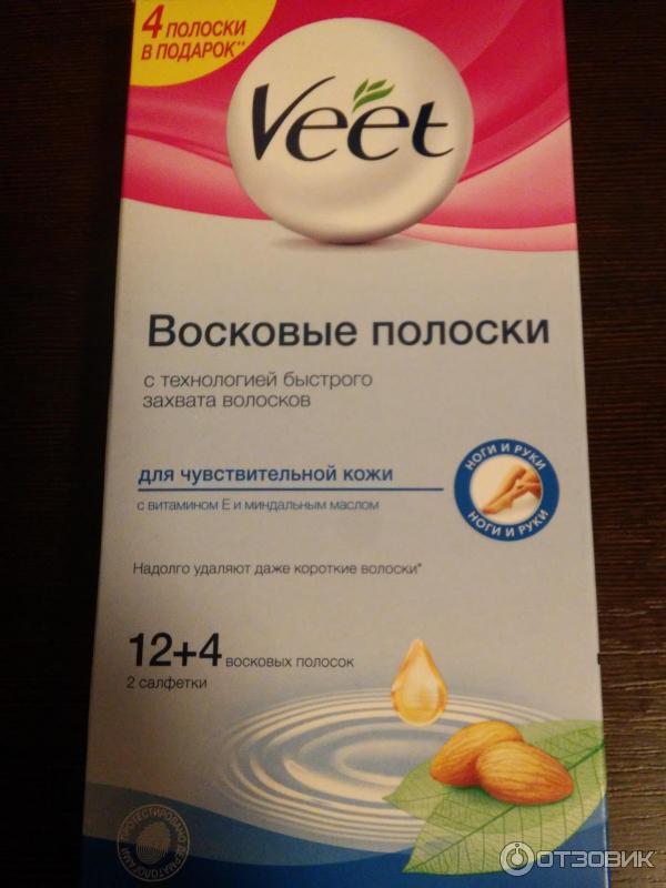 Восковые полоски Veet для чувствительной кожи фото