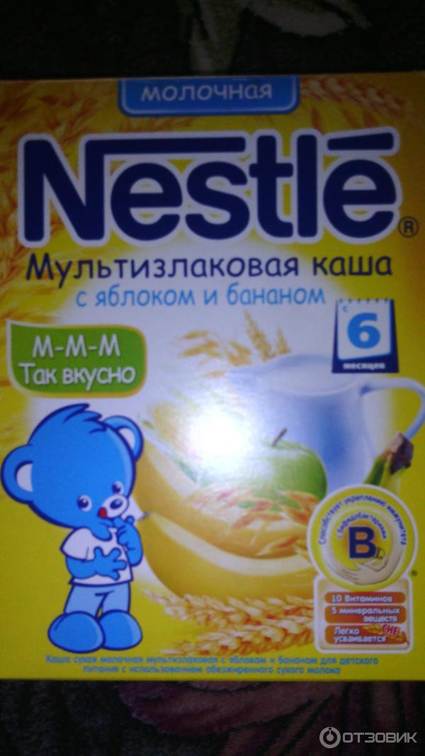 Мультизлаковая каша с бананом и яблоком Nestle фото