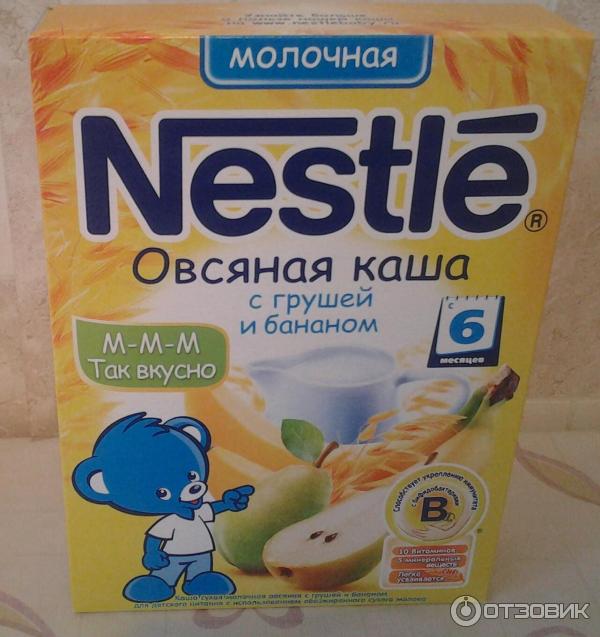 Каша овсяная Nestle с грушей и бананом фото