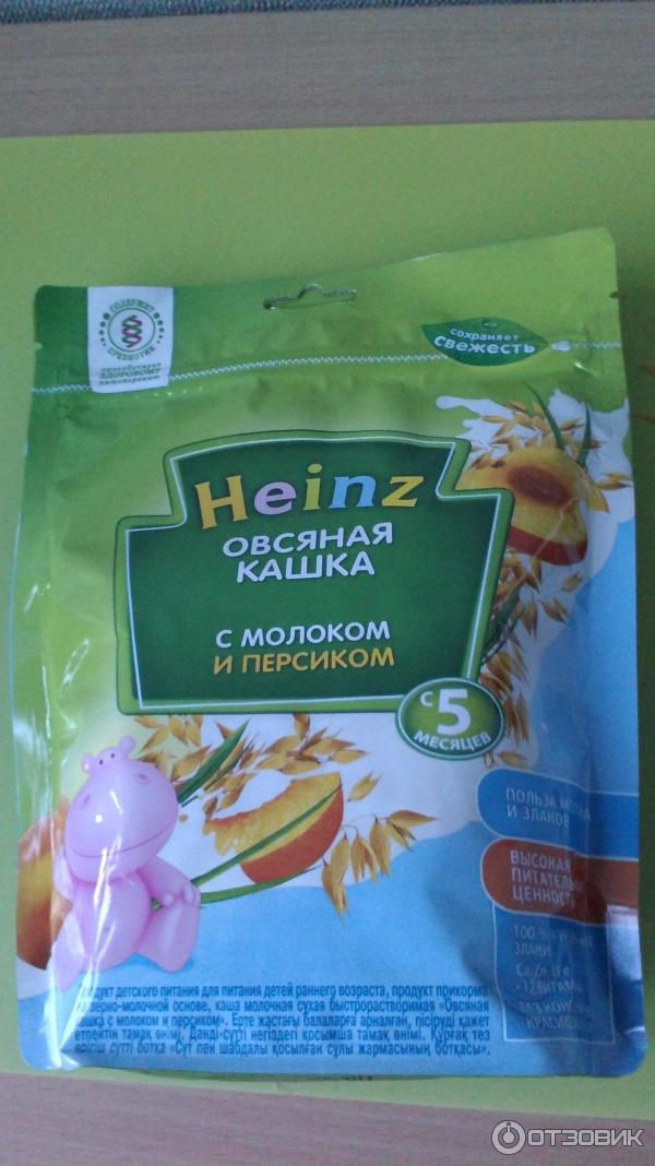 Овсяная кашка Heinz с персиком и молоком фото