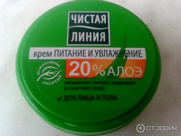 Крем для лица и тела Чистая Линия Питание и увлажнение 20% Алоэ фото