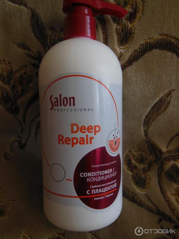 Кондиционер для длинных и секущихся волос Salon Professional Deep Repair с плацентой фото