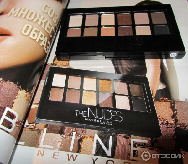 Палетка теней Maybelline The Nudes eyeshadow palette фото