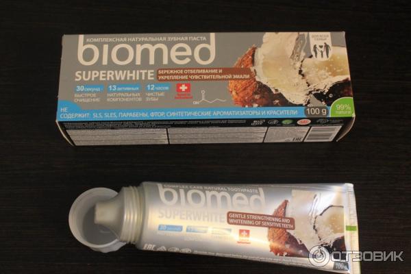 Зубная паста Biomed Superwhite с экстрактом кокоса фото