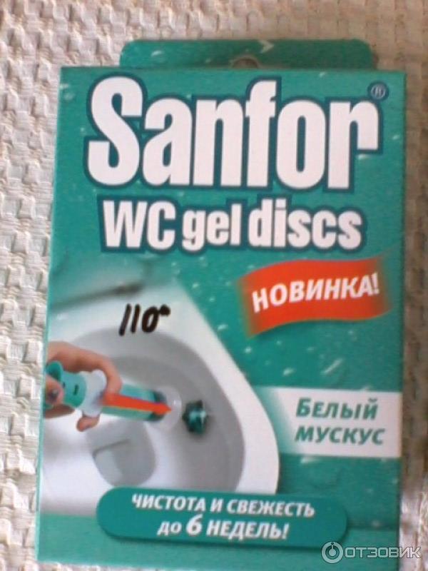 Гелевый очиститель унитаза Sanfor WC Gel Discs фото