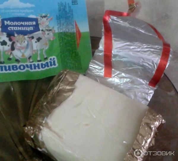 Плавленный продукт с сыром Молочная станица Сливочный фото